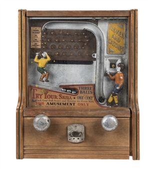 1933 Baker Novelty "Kicker and Catcher" Coin-Operated Football Game - Fully Functional